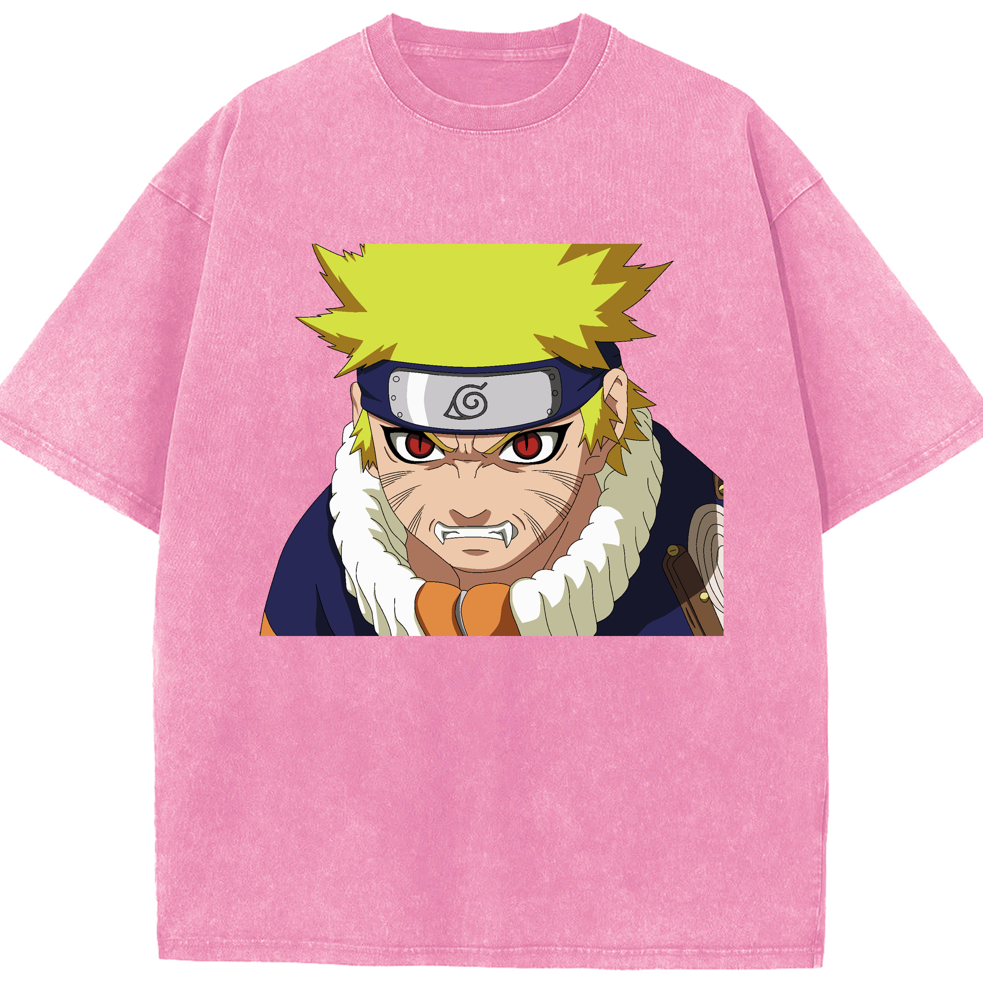 （画像用） NARUTO -ナルト- うずまき ナルト Uzumaki Naruto 綿100% ヴィンテージ風 半袖Tシャツ（フロントプリント）